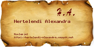Hertelendi Alexandra névjegykártya